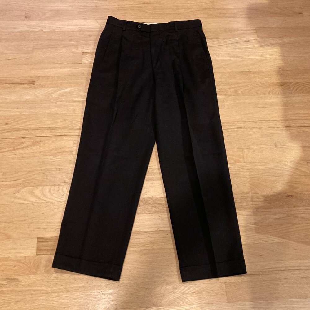 Nordstrom Men's Black Dress Pants, Size 32R, 100% Wool, Excellent Condition